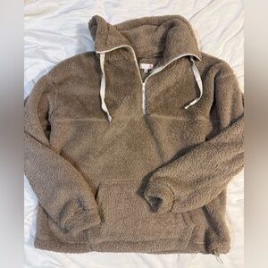SO Tan Sherpa Fleece Jacket